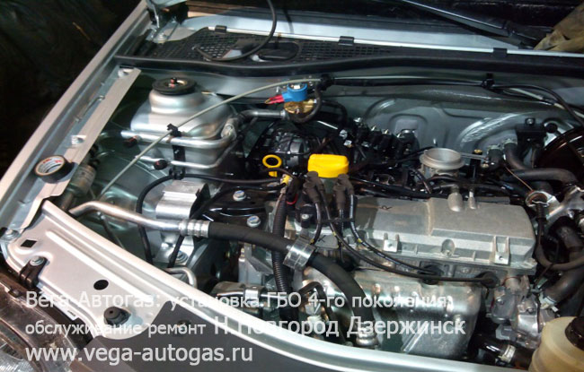 Установка ГБО ALPHA и 47 л. торовый баллон на LADA LARGUS 2015 г.в., Рампа RAIL IG-1